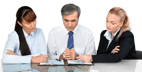 Portrait of Businesspeople Working