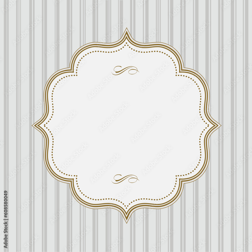 Poster vector lined pattern and gold frame. easy to edit. perfect for invitations or announcements.