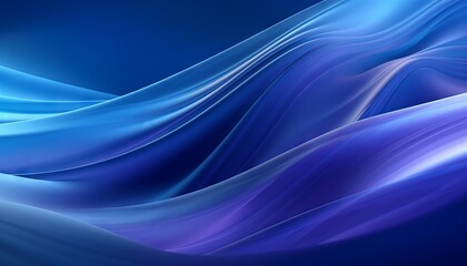 Naklejka na ściany i meble abstract blue background with flowing, smooth lines that shimmer and shine. Generative ai