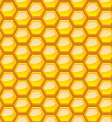 Fototapeta premium Seamless honeycomb pattern, vector illustration, eps10, 3 layers