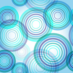 Fototapeta na wymiar Abstract seamless background made of set of rings, vector illustration, eps10, 2 layers