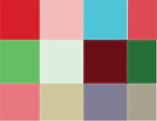 Decorative background. Vector illustration. Colored squares are stitched with thread.