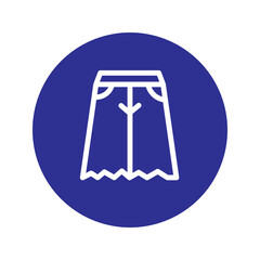 Clothes Garment Pants Solid Icon