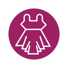 Clothes Dress Party Solid Icon