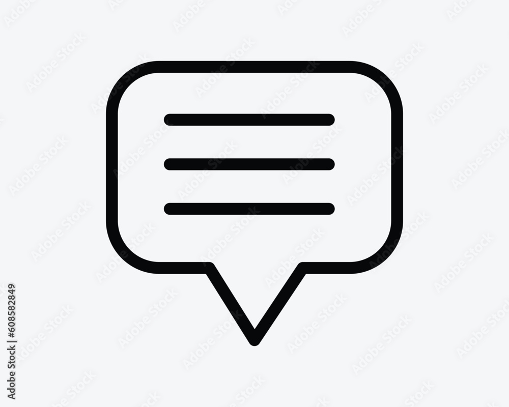 Poster chat box icon speech bubble message comment dialogue communication text conversation sign symbol bla