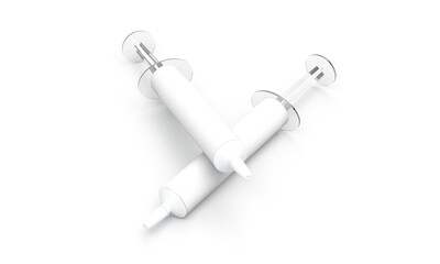 Top View White Syriges