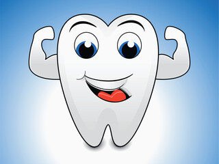 abstract tooth cartoon vector illustration