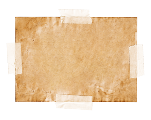 Old paper texture with tape isolated