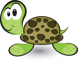 Cartoon gay turtle. Illustration on white background for design