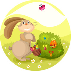 vector illustration of a easter card