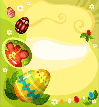 vector illustration of a easter card