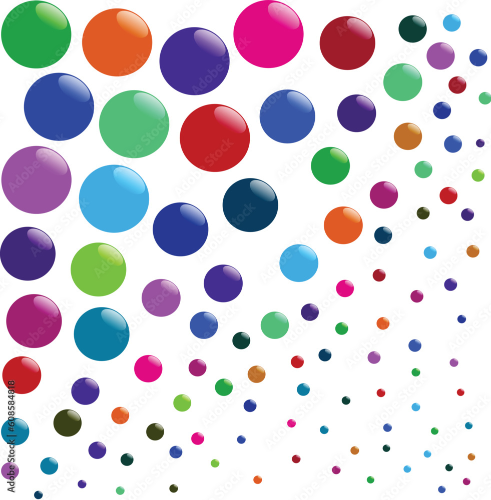 Poster collection of buttons - vector