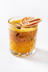 summer cocktail on the white