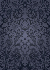 Seamless floral pattern. Retro background. Vector illustration.