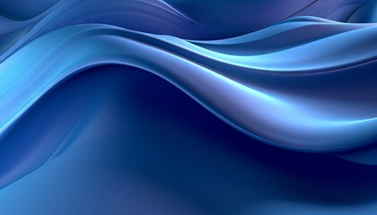 Fototapeta premium abstract blue background with flowing, smooth lines that shimmer and shine. Generative ai