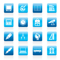 Fototapeta na wymiar School and education icons - vector icon set