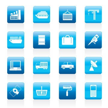 Industry and Business icons - vector icon set
