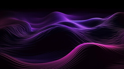 Naklejka premium Purple background with a wavy pattern.generative ai