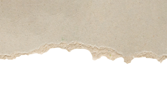 Gray ripped paper torn edges strips isolated on white background