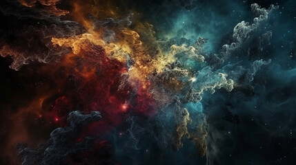 Fototapeta na wymiar A colorful galaxy wallpaper with a nebula and stars in the background.generative ai