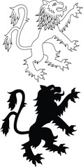 Vector Illustration Of Heraldic lion
