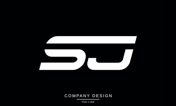 SJ, JS, Abstract Letters Logo Monogram