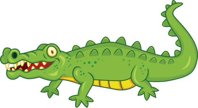Vector Illustration Of Crocodile Cartoon