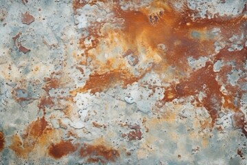 Rust of metals. Corrosive Rust on old iron white. Generative AI
