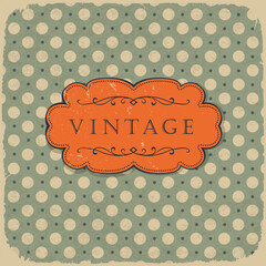 Polka dot design, vintage styled background.