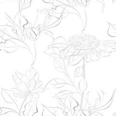 Rolgordijnen Monochrome seamless wallpaper © Designpics