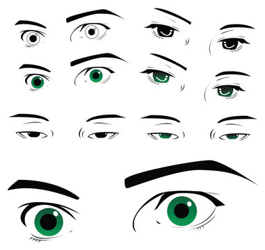 eyes collection, vector illustration