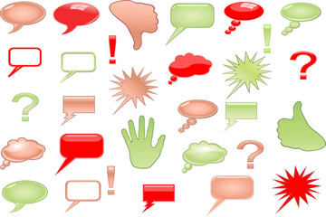 Internet vector comics set. Vector illustration