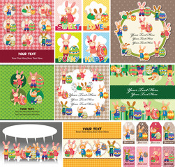 Easter rabbit and egg card