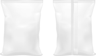 Transparent packaging mockup for food, chips