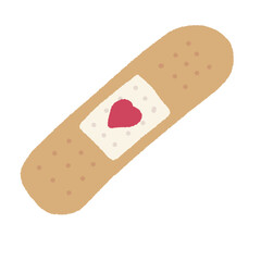 heart plaster doodle