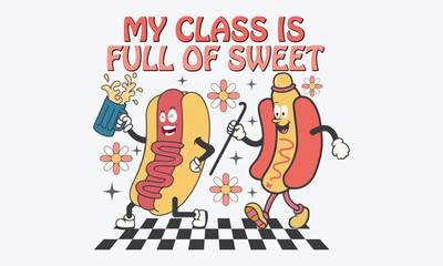 Teacher Retro Flower Sublimation Bundle 