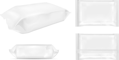 Transparent packaging mockup for food, chips