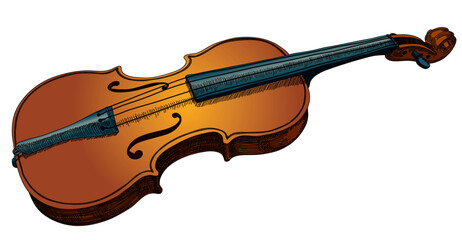 Obraz premium violin, this illustration may be useful as designer work