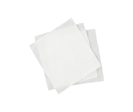 pile of tissue sheets isolated