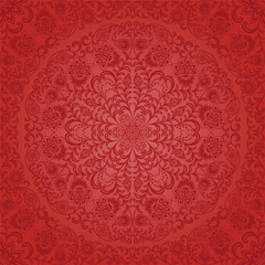 Vintage floral frame. Decorative pattern. Vector illustration.