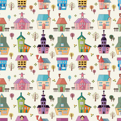 seamless house pattern