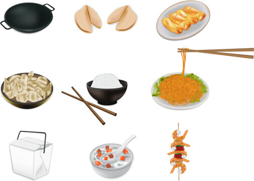 Chinese food vector illustration