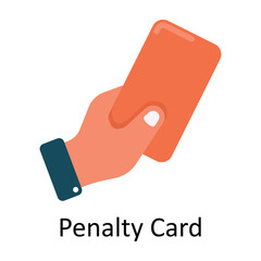 Penalty Card Vector  Flat Icon Design illustration. Sports and games  Symbol on White background EPS 10 File