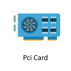 Pci Card Vector  Flat Icon Design illustration. Sports and games  Symbol on White background EPS 10 File