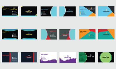 Modern business card template design.