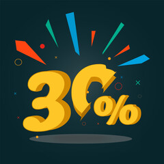 Discounts numbers percent sign