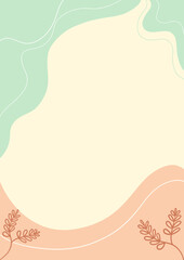 background with flowers and leaves