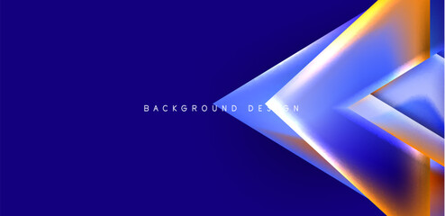 Abstract bakground with overlapping triangles and fluid gradients for covers, templates, flyers, placards, brochures, banners