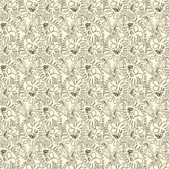 Abstract unique artwork with colorful hippie seamless pattern