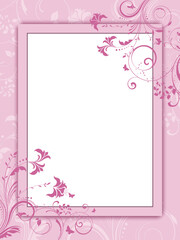 Decorative floral background in shades of pink